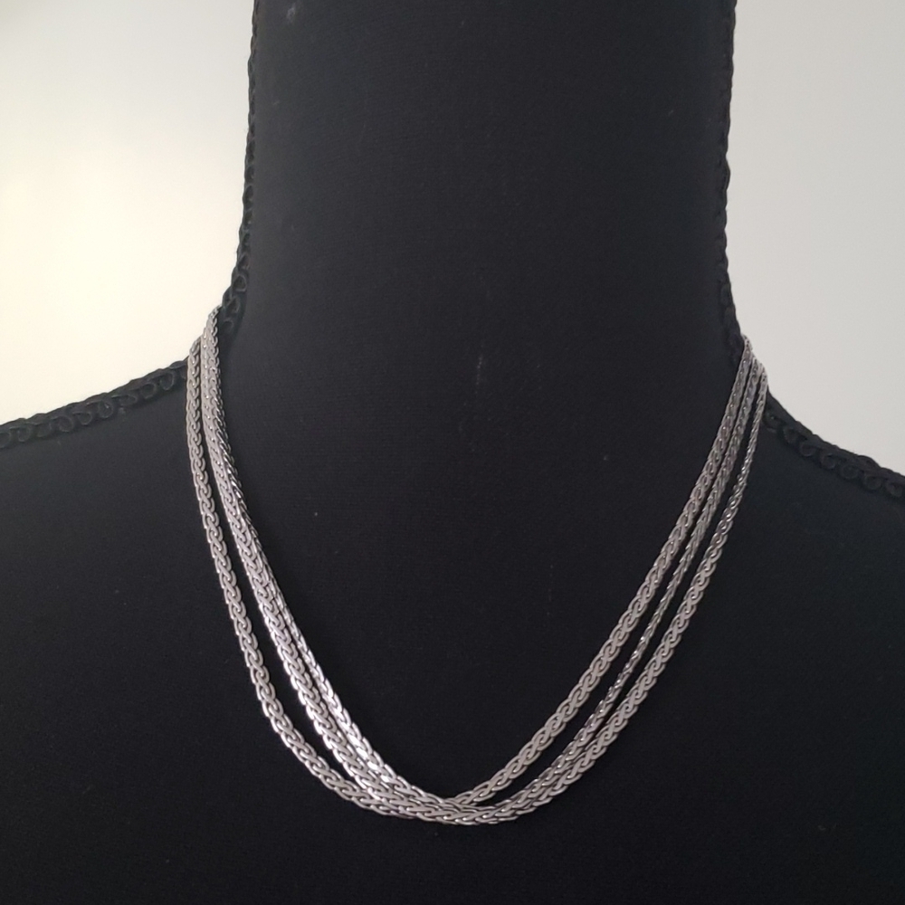 Lia Sophia Triple chain necklace